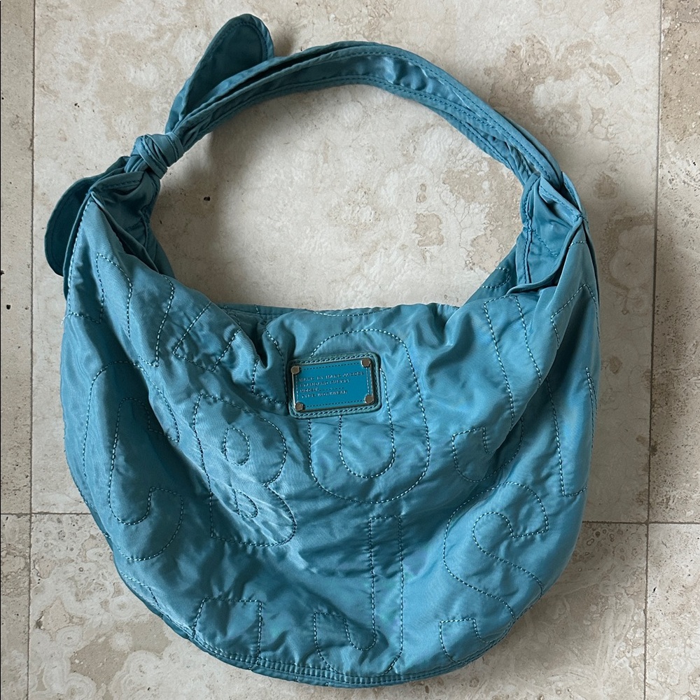 Quilted Blue Nylon Hobo Bag from Marc by Marc Jacobs